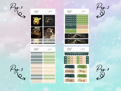 Yoda 2.0 PP Weeks kit | EC Planner Stickers