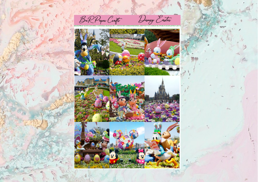 Disney Easter Deluxe kit | Standard Vertical Planner Stickers