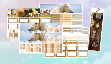 Horse Monthly kit | Standard Vertical Planner Stickers