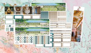 Versailles Monthly kit | Standard Vertical Planner Stickers