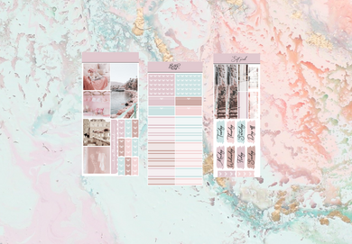 Soft pink PP Weeks kit | EC Planner Stickers