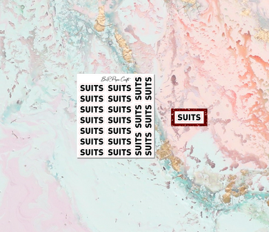 Suits TV Shows scripts | Foil Planner Stickers | Standard Vertical Planner Stickers