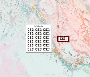 CSI TV Shows scripts | Foil Planner Stickers | Standard Vertical Planner Stickers