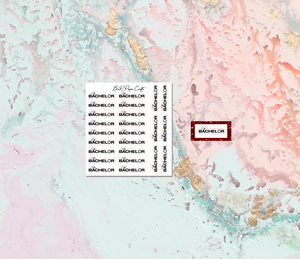The Bachelor TV Shows scripts | Foil Planner Stickers | Standard Vertical Planner Stickers