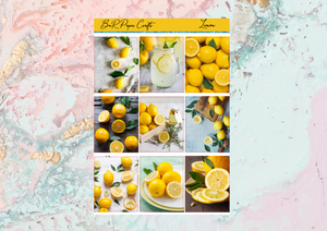 Lemon Deluxe kit | Standard Vertical Planner Stickers