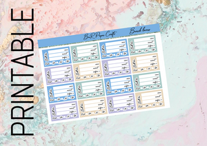 PRINTABLE Beach lovers due add ons | Standard Vertical Planner Stickers