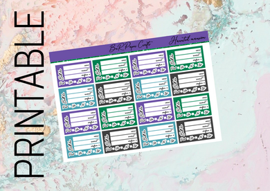 PRINTABLE Haunted Mansion due add ons | Standard Vertical Planner Stickers