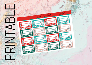 PRINTABLE Ariel 2 Bill due add ons | Standard Vertical Planner Stickers