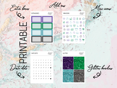 PRINTABLE Haunted Mansion Add ons sheets | Standard Vertical Planner Stickers