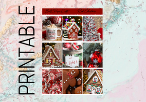 PRINTABLE Red Christmas Standard vertical kit | Standard Vertical Planner Stickers