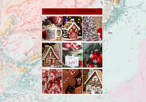 Red Christmas FULL BOXES only | Standard Vertical Planner Stickers
