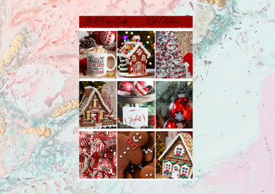 Red Christmas Deluxe kit | Standard Vertical Planner Stickers