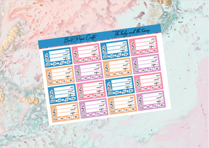 The Lady and the Tramp bill due add on sheet | Standard Vertical Planner Stickers