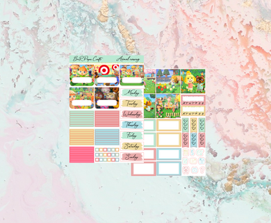 Animal Crossing Academic Planner kit | Standard Vertical Planner Stickers