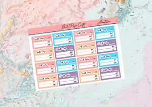 Anastasia Currently reading add on sheet | Standard Vertical Planner Stickers