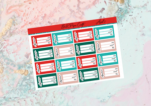 Ariel 2 Appointment label add on sheet | Standard Vertical Planner Stickers