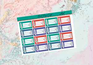Ariel Appointment label add on sheet | Standard Vertical Planner Stickers