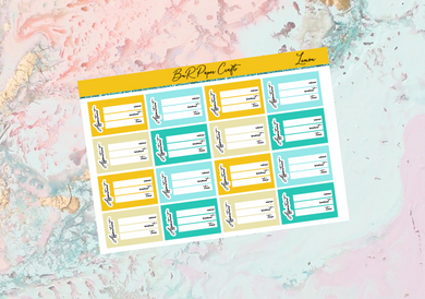 Lemon Appointment label add on sheet | Standard Vertical Planner Stickers