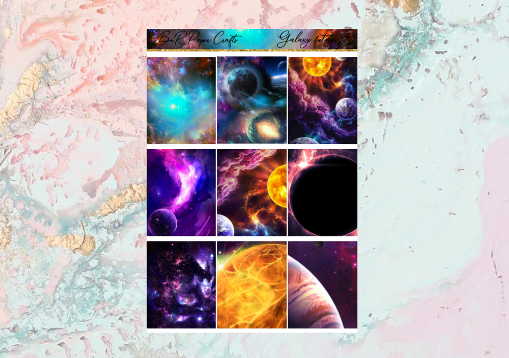 Galaxy future FULL BOXES only | Standard Vertical Planner Stickers