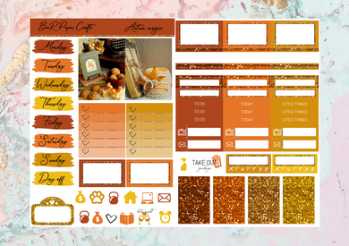 Autumn magic Micro kit | Standard Vertical Planner Stickers