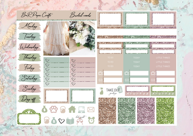 Bridal woods Micro kit | Standard Vertical Planner Stickers