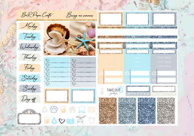 Bring me summer Micro kit | Standard Vertical Planner Stickers