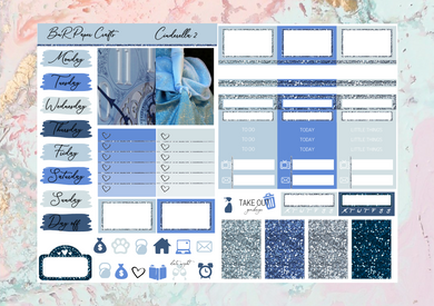 Cinderella 2 Micro kit | Standard Vertical Planner Stickers