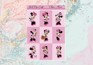 Classic Minnie Deluxe kit | Standard Vertical Planner Stickers