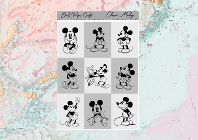 Classic Mickey Deluxe kit | Standard Vertical Planner Stickers