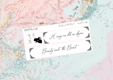 Beauty and the Beast Washi foil overlays | Foil Planner Stickers