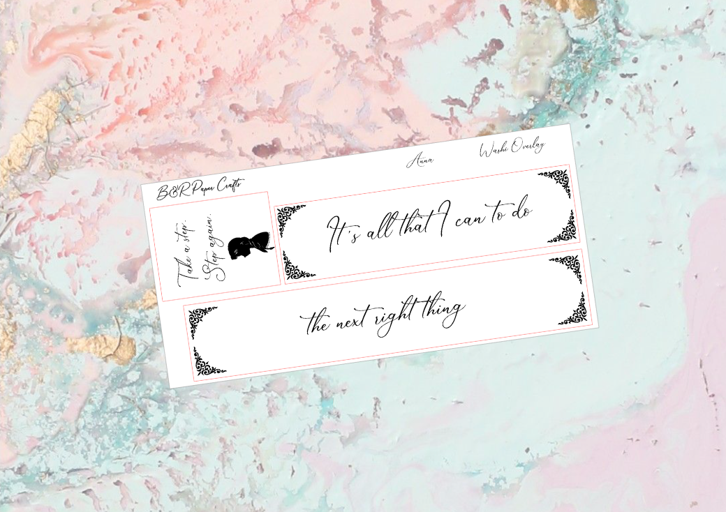Anna Washi foil overlays | Foil Planner Stickers