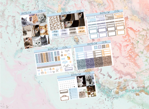 Cat lover Mini kit | Standard Vertical  Planner Stickers