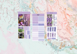 Lavender PP Weeks kit | EC Planner Stickers