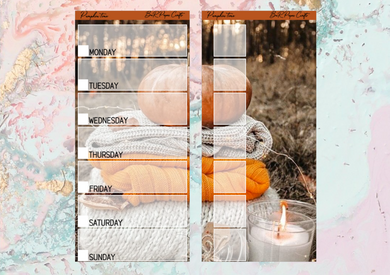 Pumpkin time Hobonichi full page kit | Weeks Vertical Planner Stickers