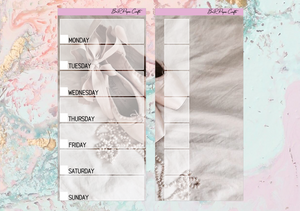 Ballet Hobonichi full page kit | Weeks Vertical Planner Stickers