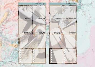 Summer dreams Ideas full page kit | Weeks Vertical Planner Stickers