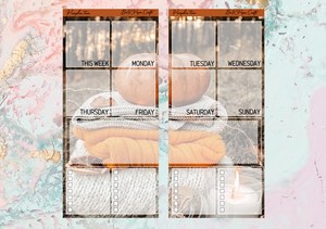 Pumpkin time Ideas full page kit | Weeks Vertical Planner Stickers