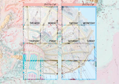 Carnival Ideas full page kit | Weeks Vertical Planner Stickers