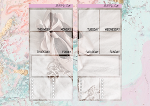 Ballet Ideas full page kit | Weeks Vertical Planner Stickers