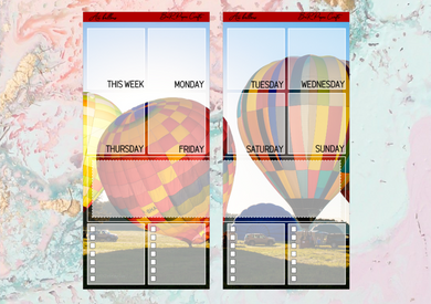 Air balloons Ideas full page kit | Weeks Vertical Planner Stickers