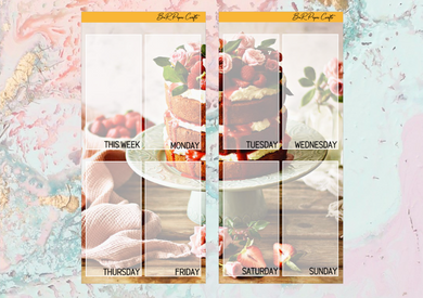 Cake PP weeks full page kit | Weeks Vertical Planner Stickers
