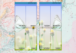 Butterfly PP weeks full page kit | Weeks Vertical Planner Stickers