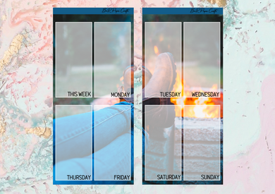 Bonfire PP weeks full page kit | Weeks Vertical Planner Stickers