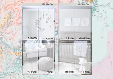 Baby mine PP weeks full page kit | Weeks Vertical Planner Stickers