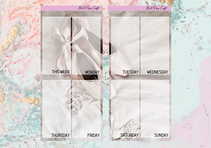 Ballet PP weeks full page kit | Weeks Vertical Planner Stickers