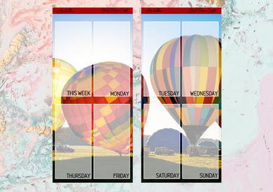 Air balloons PP weeks full page kit | Weeks Vertical Planner Stickers