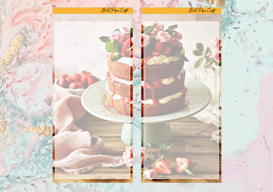 Cake journaling full page kit | Weeks Vertical Planner Stickers