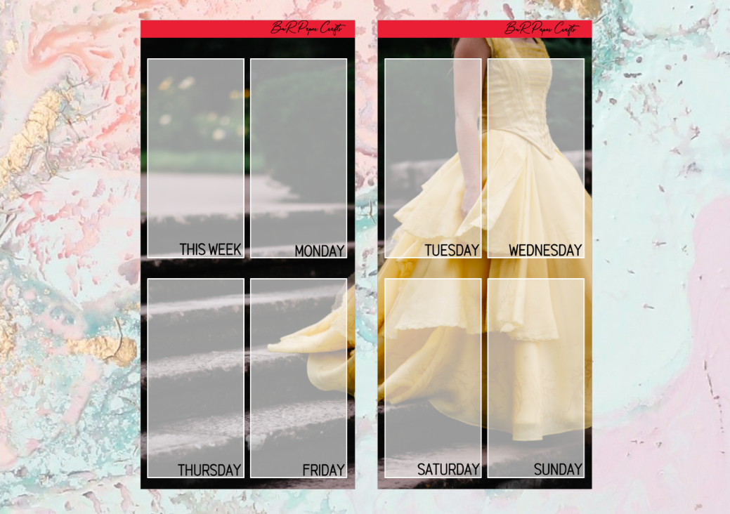 Belle PP weeks full page kit | Weeks Vertical Planner Stickers