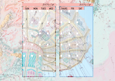 Carnival Monthly full page kit | Weeks Vertical Planner Stickers