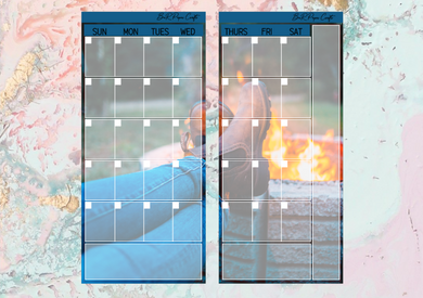 Bonfire Monthly full page kit | Weeks Vertical Planner Stickers